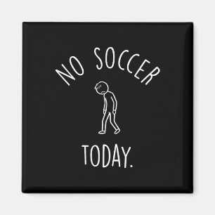 Aimant Pas de football aujourd'hui triste Stick Figure Am