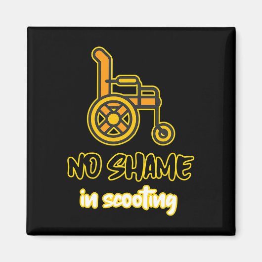 Aimant pas de honte en scooter personne avec handicap fau (Devant)