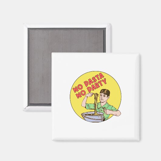 Aimant Pas de pâtes Pas de fête (Recto/Verso)