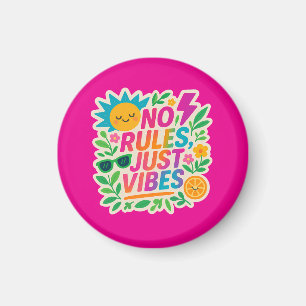 Aimant Pas de règles Vibes - Neon Gradient Kawaii-Punk Ty