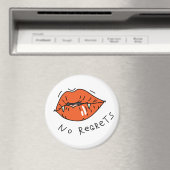 Aimant Pas de Regrets Red Lips Anti-Valentine (In Situ (Lave-vaisselle))