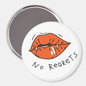 Aimant Pas de Regrets Red Lips Anti-Valentine (Recto/Verso)