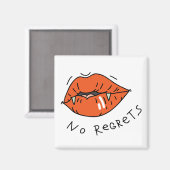 Aimant Pas de Regrets Red Lips Valentine (Recto/Verso)
