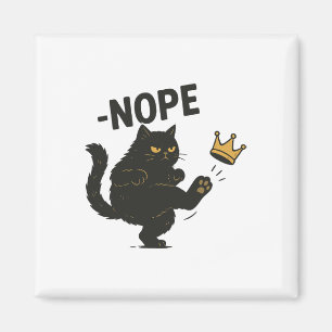 Aimant Pas De Rois En Amérique Chat Noir Drôle Chat Kicki
