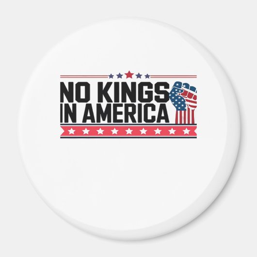 Aimant Pas de rois en Amérique USA Minimal Clean (Devant)