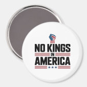 Aimant Pas de rois en Amérique USA Rétro Classique (Recto/Verso)