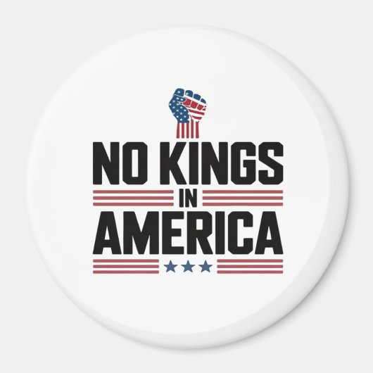 Aimant Pas de rois en Amérique USA Rétro Classique (Devant)