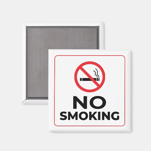 Aimant Pas de signe anti-tabac (Recto/Verso)