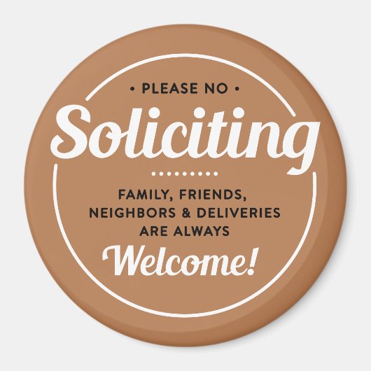 Aimant Pas de sollicitation (modifier les couleurs) Entré (Devant)