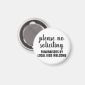 Aimant pas de sollicitation pour des collectes de fonds p (Recto/Verso)