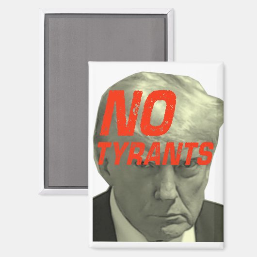 Aimant Pas de tyrans, pas d'aimant pour Trump (Recto/Verso)