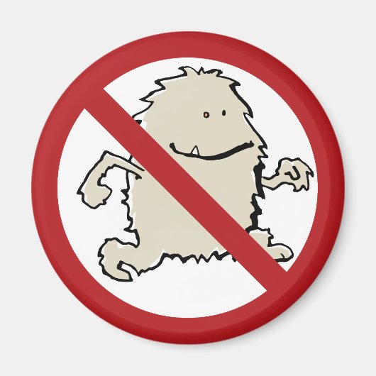 Aimant Pas de yeti autorisé ! (Devant)