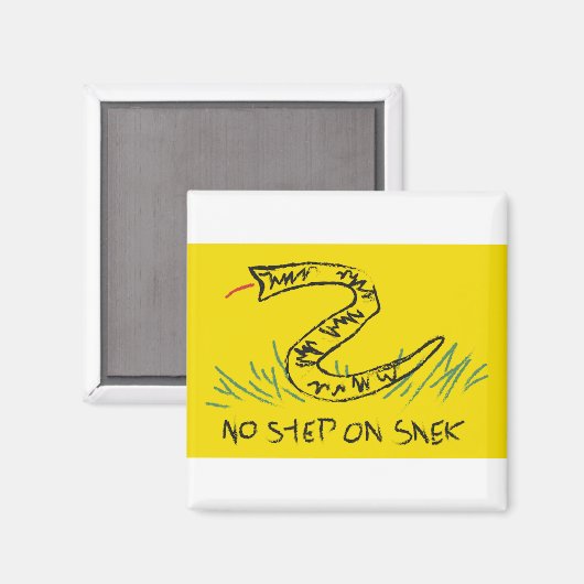 Aimant Pas d'étape sur le drapeau Snek Gadsden (Recto/Verso)