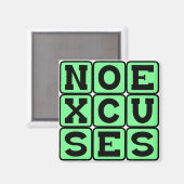 Aimant Pas d'excuses, Mème Internet (Recto/Verso)