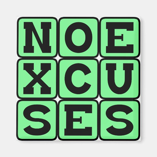 Aimant Pas d'excuses, Mème Internet (Devant)