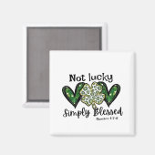 Aimant Pas Lucky, Simplement Béni Lucky Charm St Patrick (Recto/Verso)