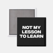 Aimant Pas ma leçon à apprendre (Recto/Verso)