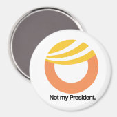 Aimant Pas mon président - Trump Toupee Logo — Anti-Trump (Recto/Verso)