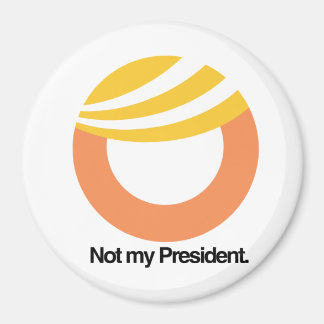 Aimant Pas mon président - Trump Toupee Logo — Anti-Trump