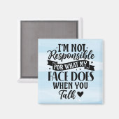 Aimant Pas responsable drôle offensive sarcastique (Recto/Verso)