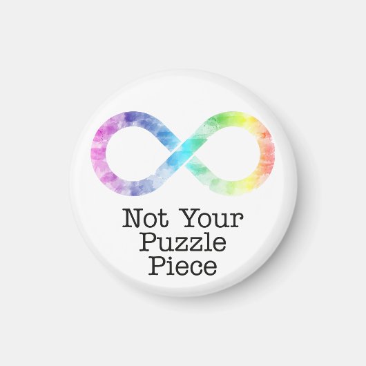 Aimant Pas votre pièce de puzzle - sensibilisation sur l' (Devant)