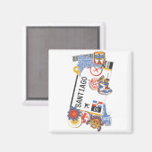 AIMANT PASSE D'EMBARQUEMENT SANTIAGO DE LOS CABALLEROS DO (Recto/Verso)