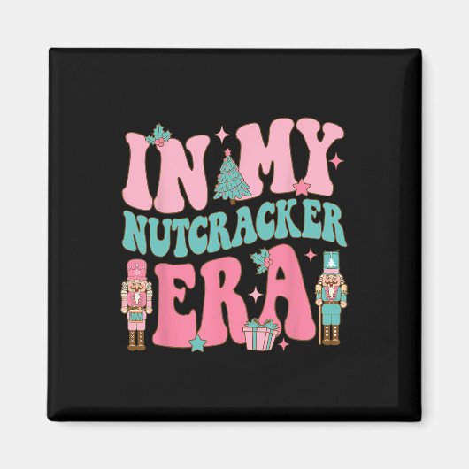 Aimant Passe-noisette rose dans ma noix-casse ère rose ch (Devant)