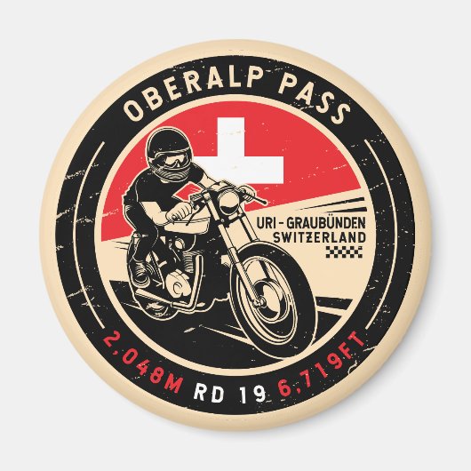 Aimant Passe Oberalp | Suisse | Motorcycle (Devant)