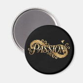 Aimant Passion Dorée – Typographie de Luxe Inspirante D (Recto/Verso)