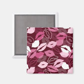 Aimant Passionné Rouge rose lèvres embrasser Motif (Recto/Verso)
