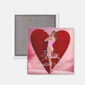Aimant Passionnée Saint Valentin fille dans un corse (Recto/Verso)