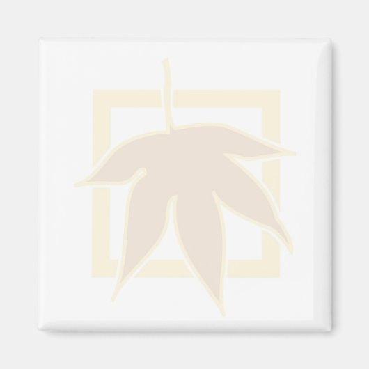 Aimant Pastel Automne Feuille d'érable (Devant)