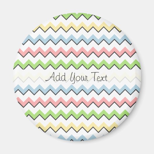Aimant Pastel Chevron-Drop Shadow par Shirley Taylor (Devant)