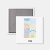 Aimant Pastel Collage Table Mountain Le Cap (Recto/Verso)