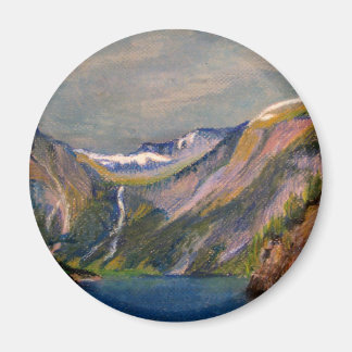 Aimant pastel d'huile de fjord norvégien