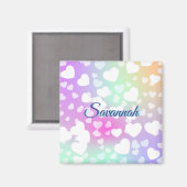 Aimant Pastel Falling Hearts Personnalisé (Recto/Verso)