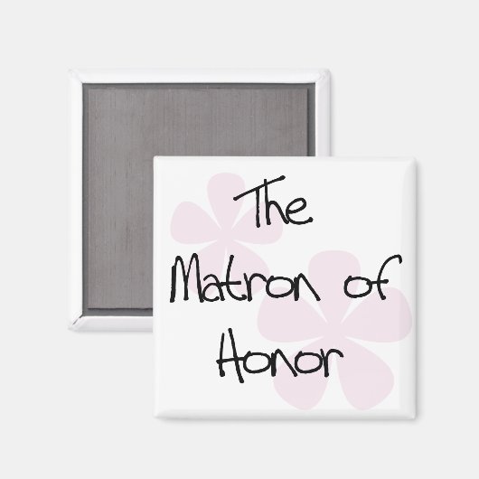 Aimant Pastel Fleurs roses Matron d'honneur (Recto/Verso)