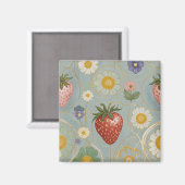 Aimant Pastel Floral & Berry Délice (Recto/Verso)