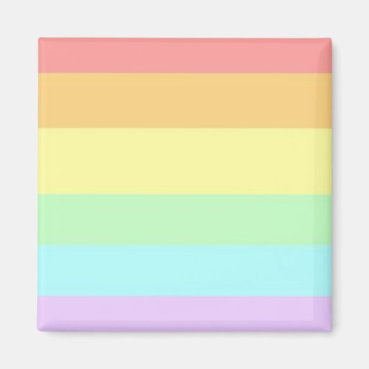 Aimant Pastel Gay LGBT Pride Mois Drapeau (Devant)