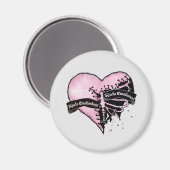 Aimant Pastel Goth Heart | Émotionnel et sans émotion (Recto/Verso)