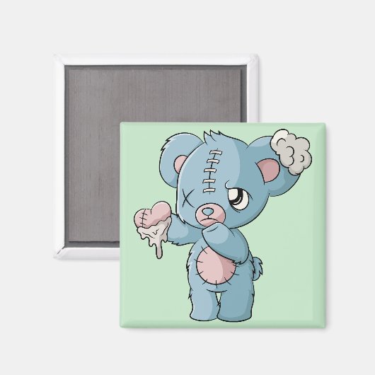 Aimant Pastel Goth Teddy Bear (Recto/Verso)