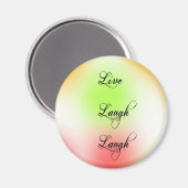 Aimant Pastel Live, Rire, Amour (Recto/Verso)