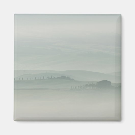 Aimant Pastel matin dans la brouillard toscane (Devant)