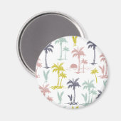 Aimant Pastel Palm Tree by the Beach Motif (Recto/Verso)