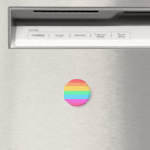 Aimant Pastel Rainbow Color Strips Design (In Situ (Lave-vaisselle))