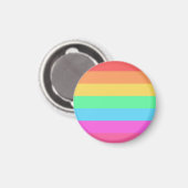 Aimant Pastel Rainbow Color Strips Design (Recto/Verso)