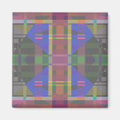 Aimant Pastel rainbow Colorful Geometric (Devant)