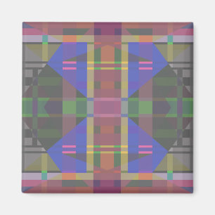 Aimant Pastel rainbow Colorful Geometric
