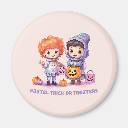 Aimant Pastel Trick ou Traitements (Devant)