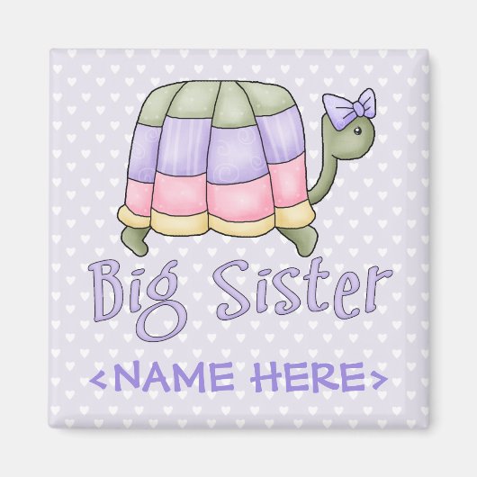 Aimant Pastel Turtle Big Sister (Devant)